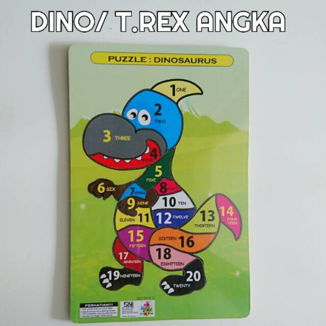Puzzle Dinosaurus Angka