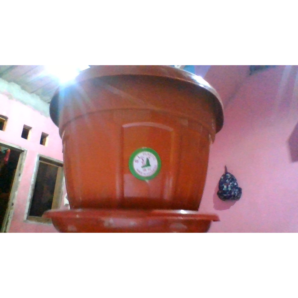 POT BUNGA SL 7522 MERAH BATA PLUS TATAKAN