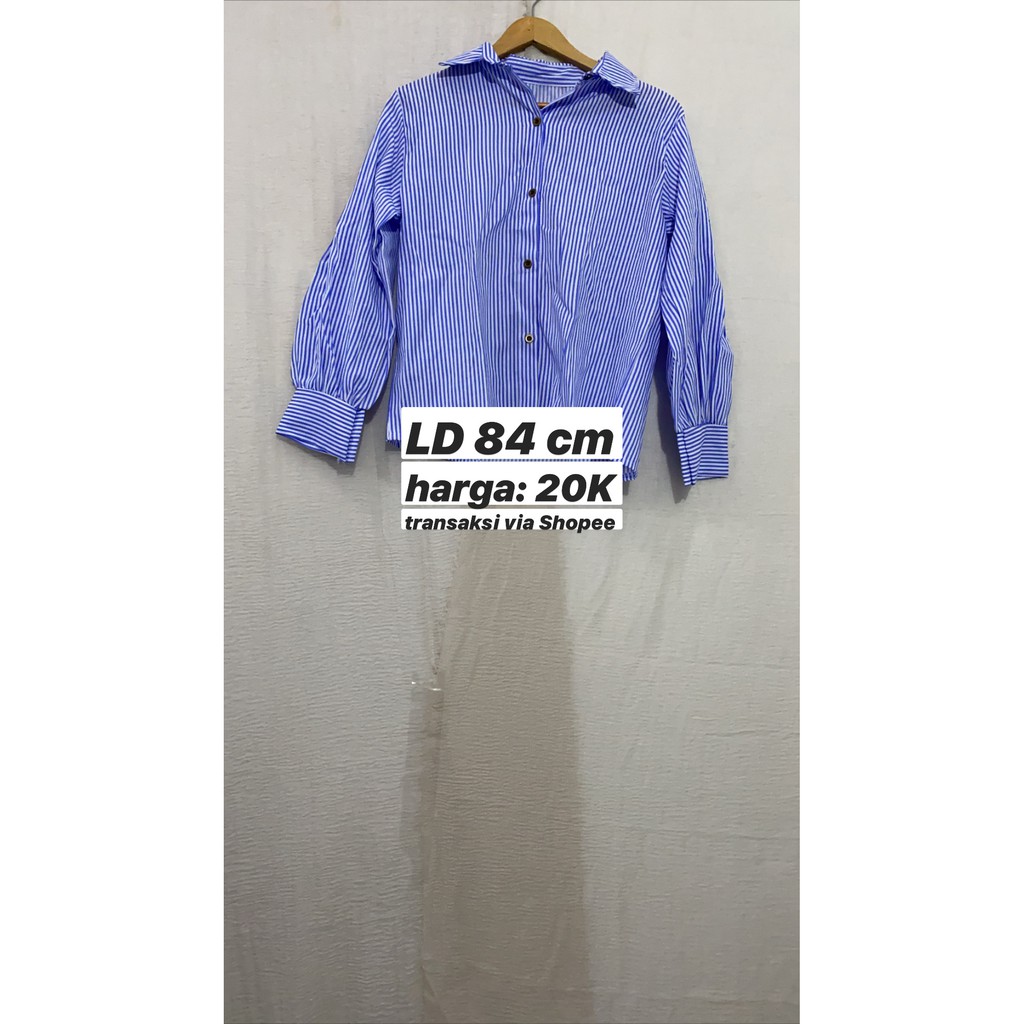 Kemeja Stripe Biru
