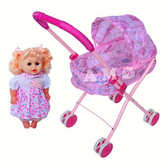 Terbaru !!!!!! STROLLER INCLUDE BONEKA BAHAN BESI