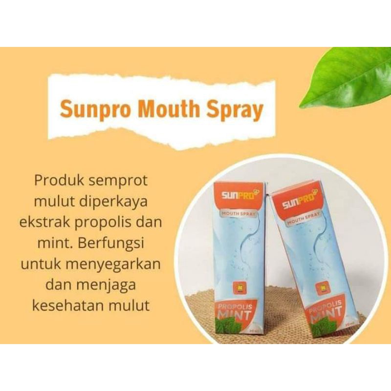 sunpro propolis mint mouth spray