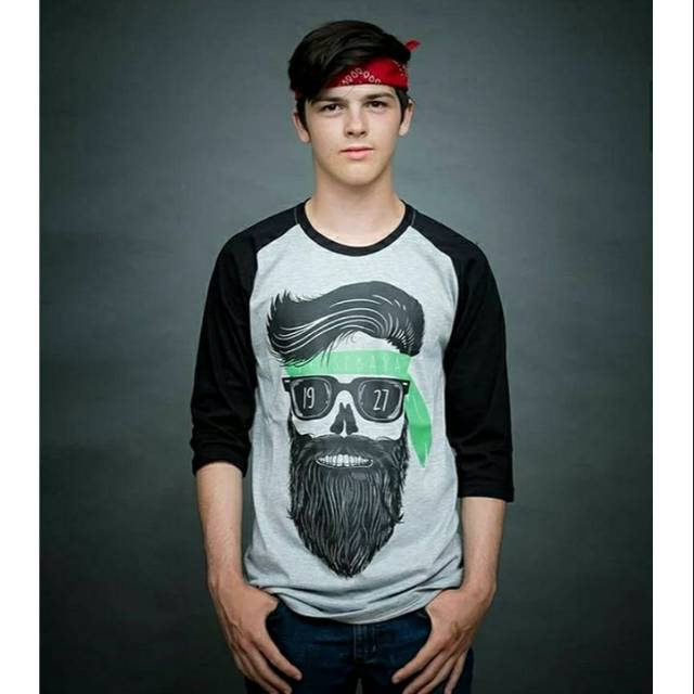 Unisex Raglan Old Skull