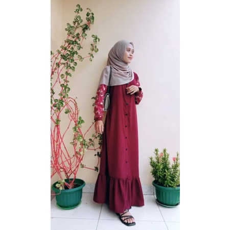 [Handmade]Gamis wolycrepe dan katun