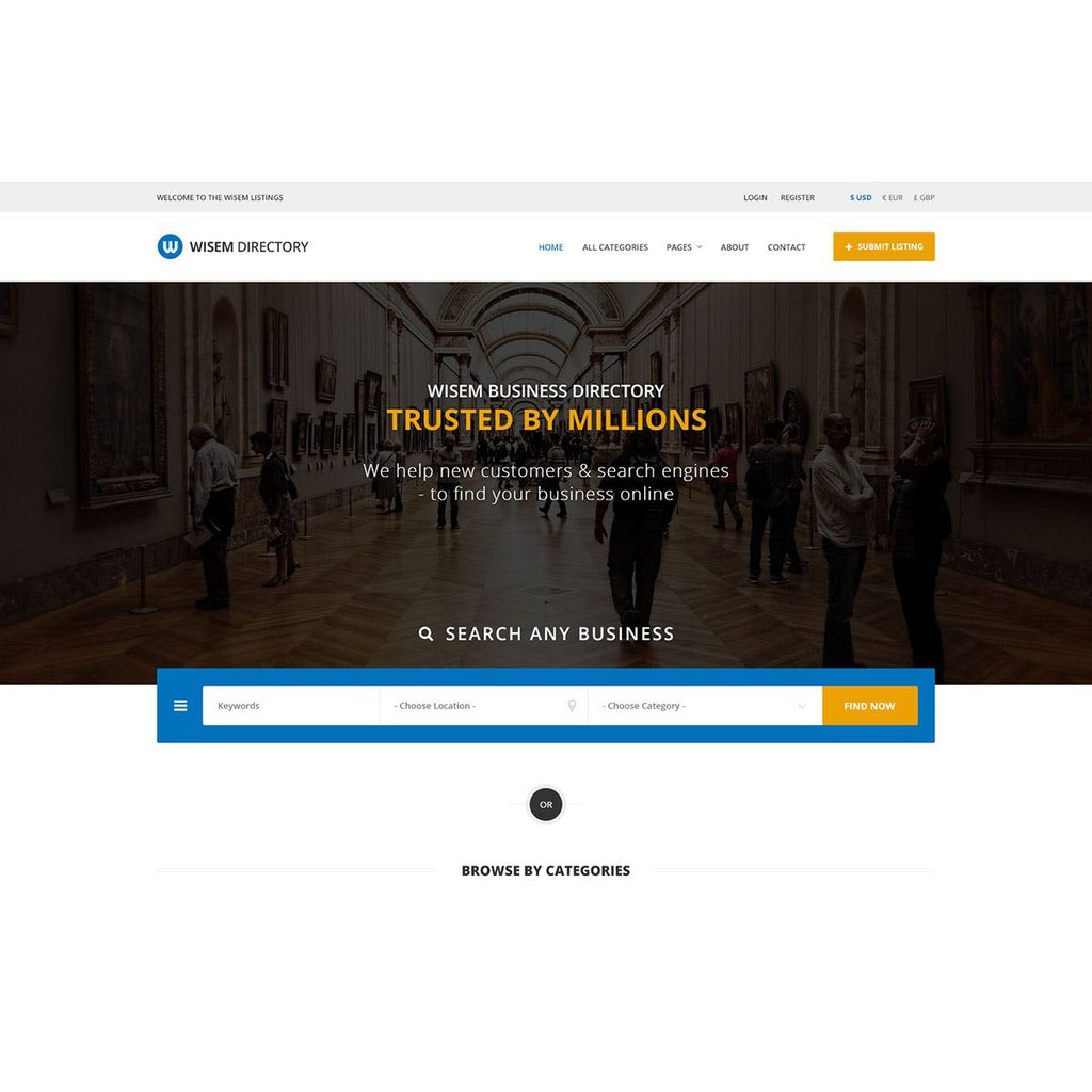Website Template Wisem Directory HTML Web