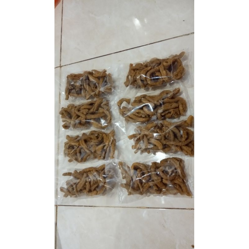 keripik usus ayam crispy + extra bubblewrap