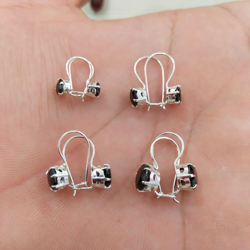 ANTING DESI MATA HITAM PERAK 925