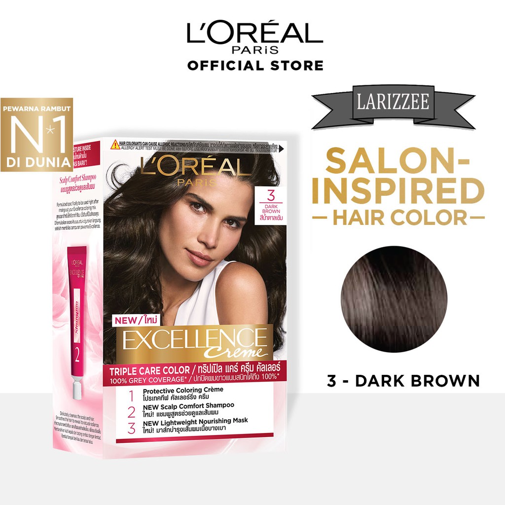 LOREAL EXCELLENCE # 3 NATURAL DARK BROWN