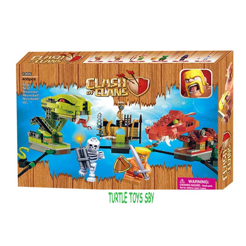 Mainan BRICKS COC Snake Tower 400pc
