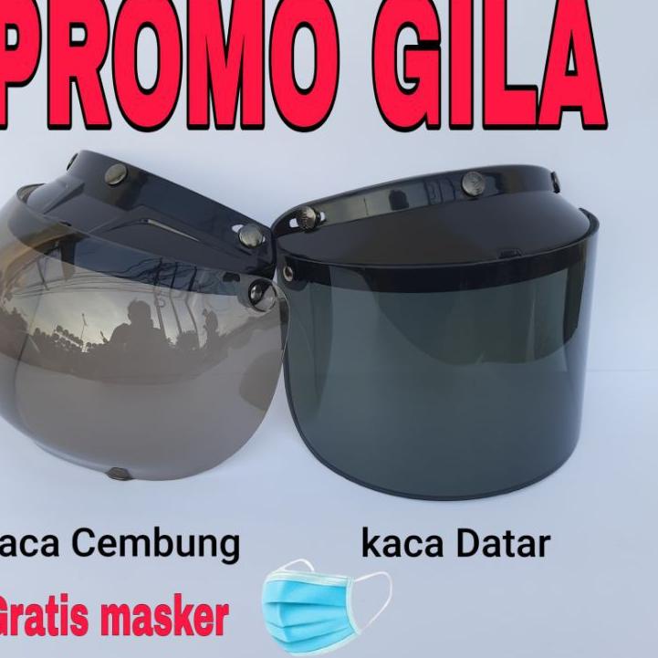 kaca helm bogo retro cembung flat  ホンダ