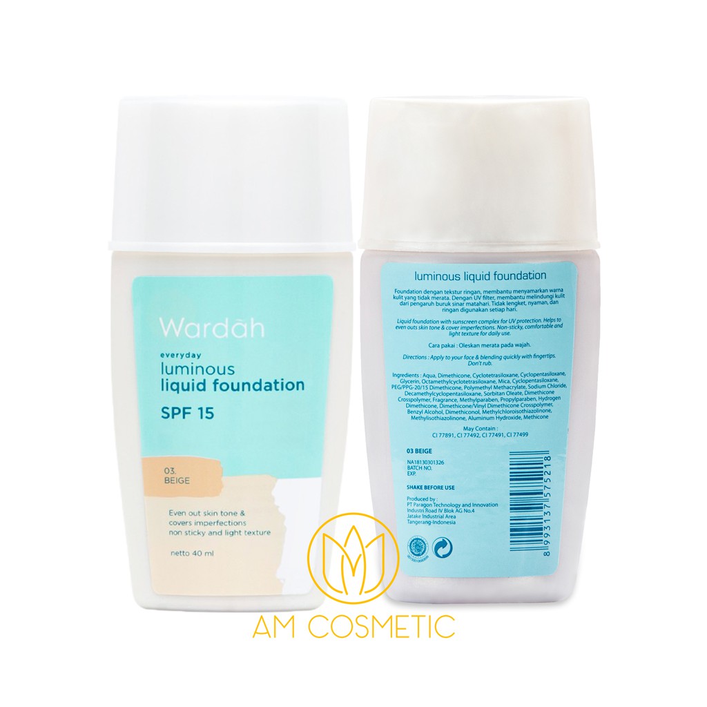 Wardah Everyday Luminous Liquid Foundation