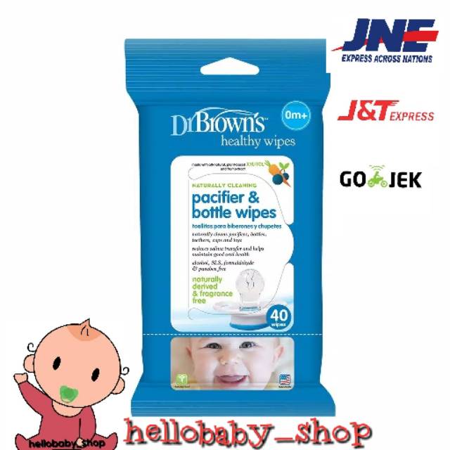 DR BROWNS PACIFIER & BOTTLE WIPES 40's