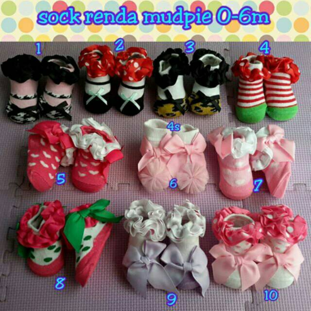 SOCK RENDA MUDPIE 0-6M