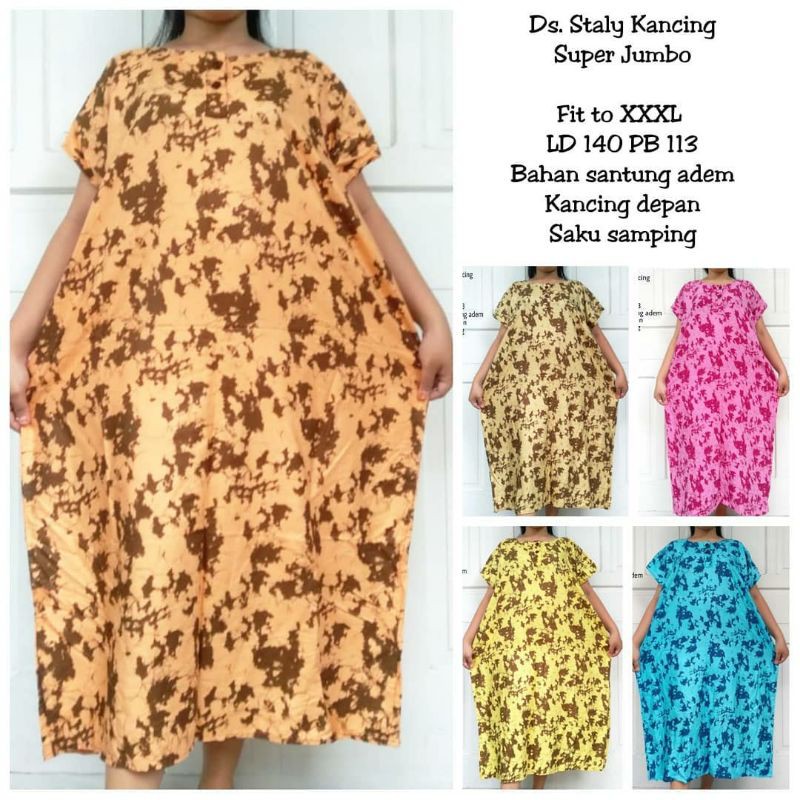 Diskon!Daster jumbo LD 140 / daster kekinian/daster batik/daster busui /daster rayon (bisa COD)
