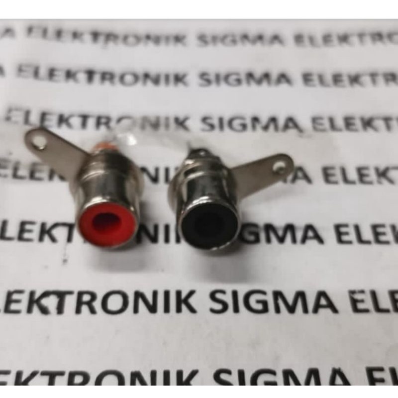 SOCKET RCA BODY SILVER HARGA PER 1 SET