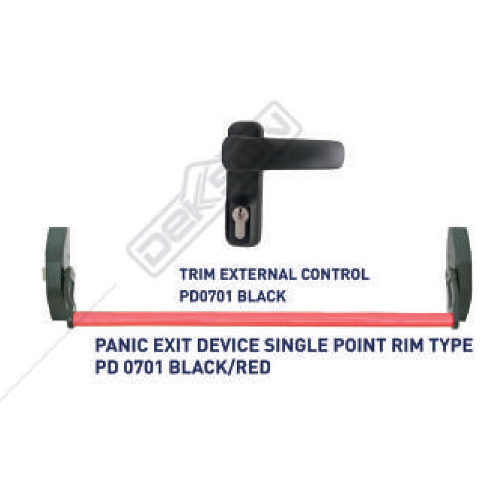 PANIC EXIT DEVICE SINGLE POINT RIM TYPE DEKKSON PD0701 COMPLETE HANDLE