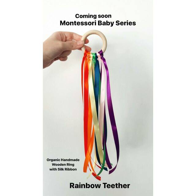 Mainan montessori anak / rainbow teether