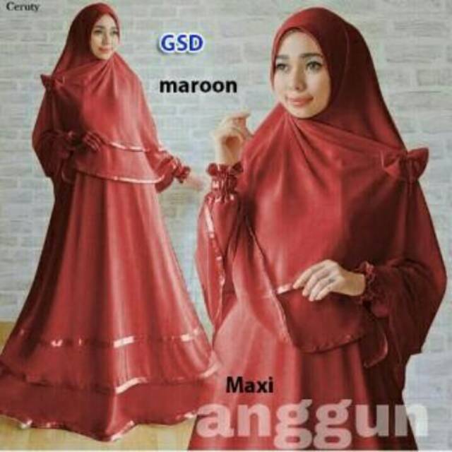 Maxi anggun maroon