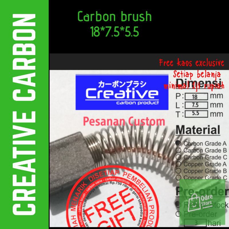 CARBON BRUSH 18*7.5*5.5mm