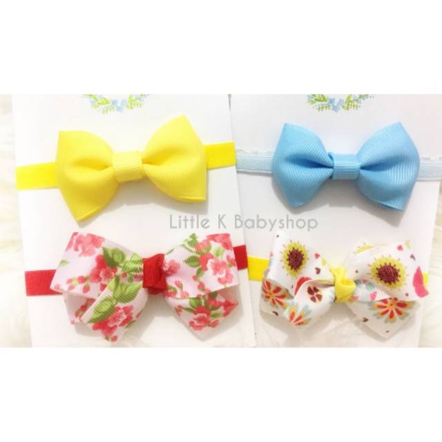 HEADBAND TWO RIBBON FLO