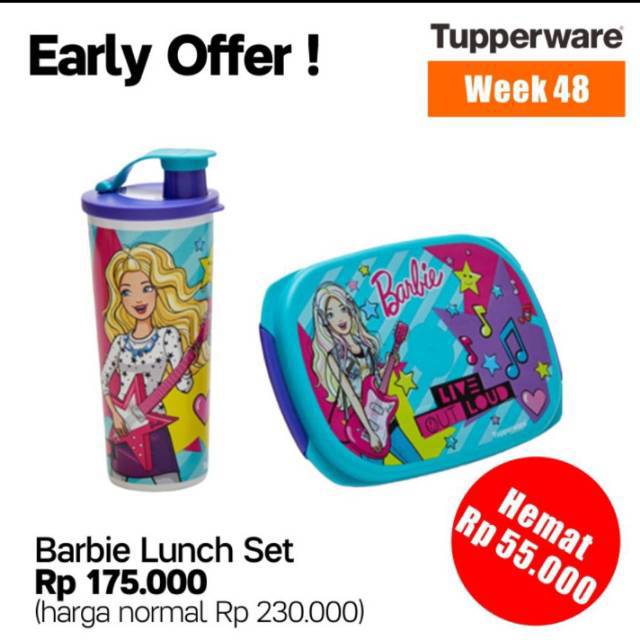MURAH !? Barbie lunch set