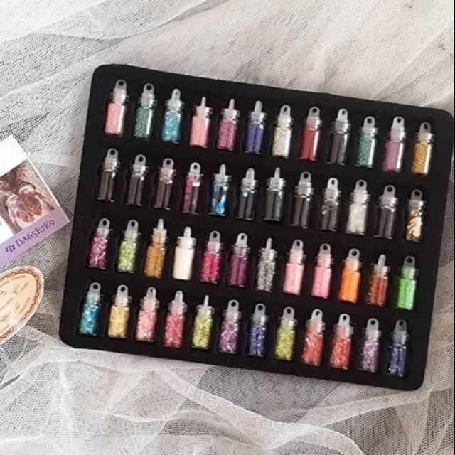 mini bottle glitter & nail art 48macam