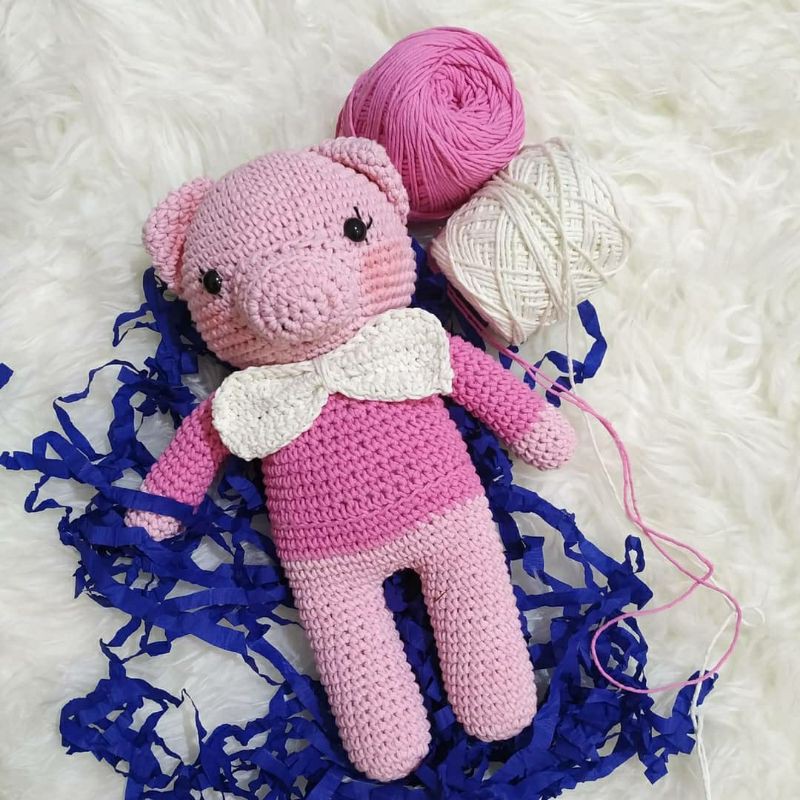 Boneka amigurumi Piggie