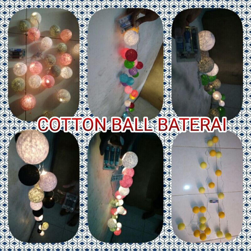 cotton ball light baterai