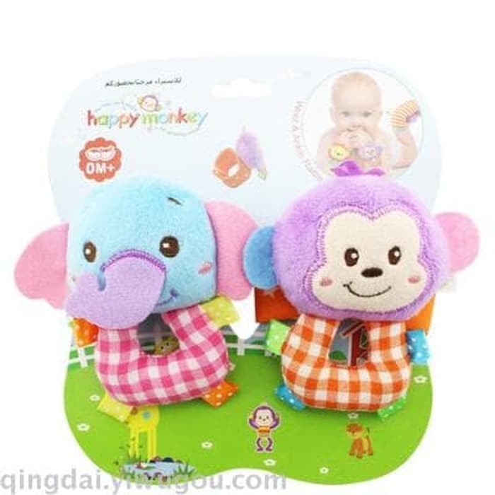 HAND RATTLE   HAPPY MONKEY   monkey elly AM