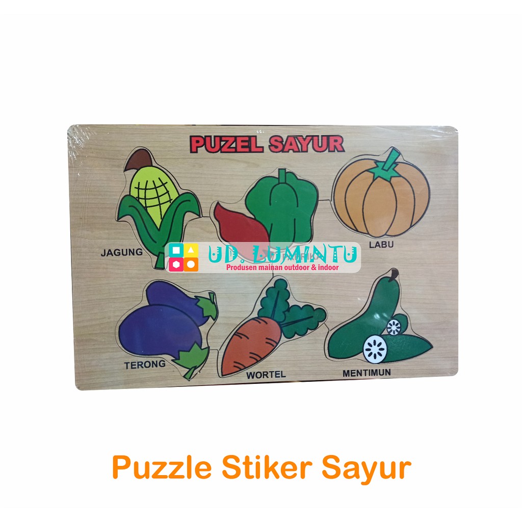 Puzzle Stiker Sayur
