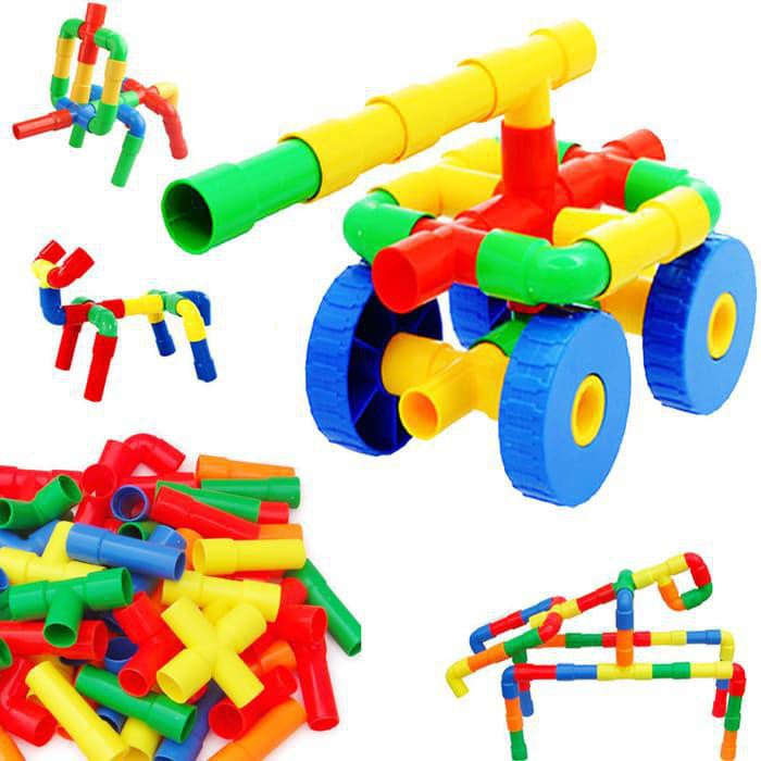 Lego Block Pipa Funny Blocks Plus Roda