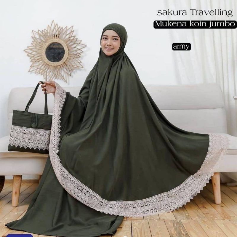 Mukena Treveling renda koin
