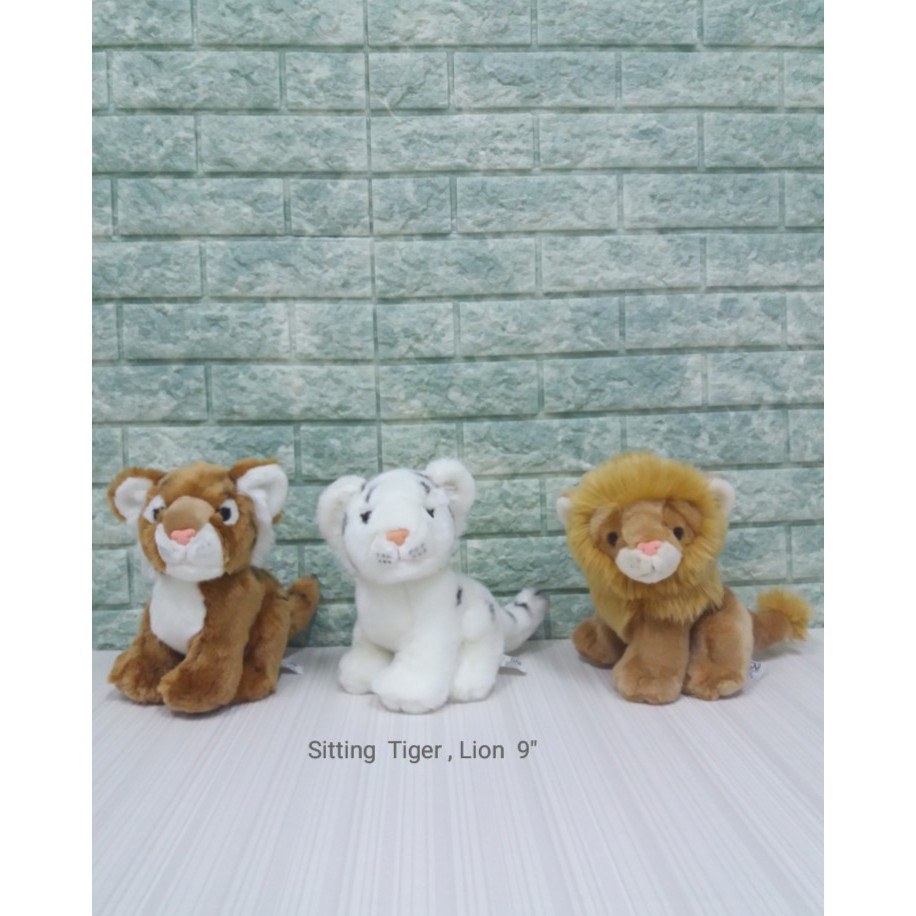 Boneka Sitting Tiger & Lion 9"