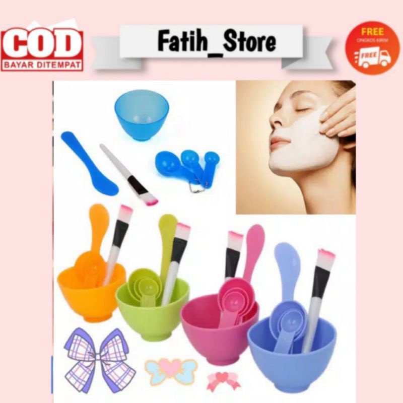 ❤️COD❤️ Promo mangkok masker set kuas