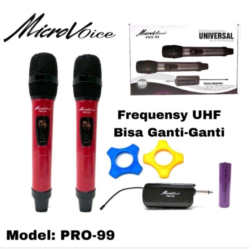 MIC WIRELESS MICROVOICE PRO-99 PEGANG PEGANG