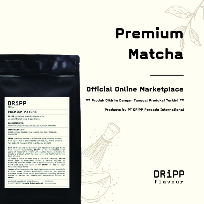 DISKON - (BISA COD) DRiPP Premium Matcha Powder (Bubuk Matcha )