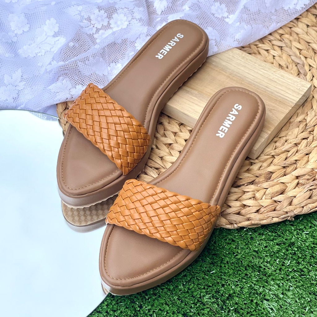 SAR - SANDRINA MOCCA BROWNSTRAP FLAT SPON