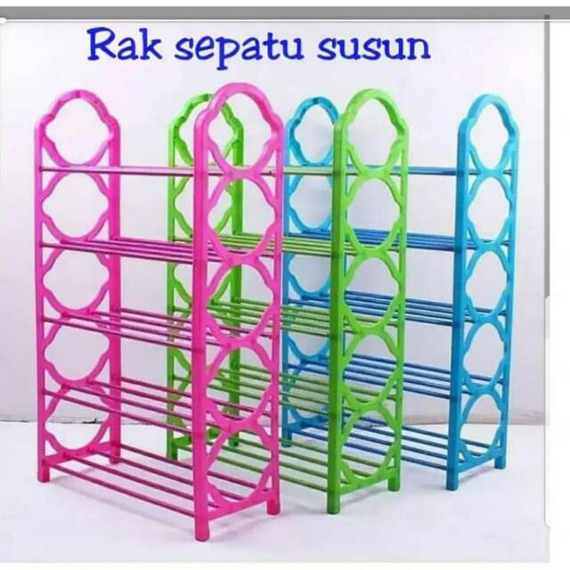 Rak sepatu susun