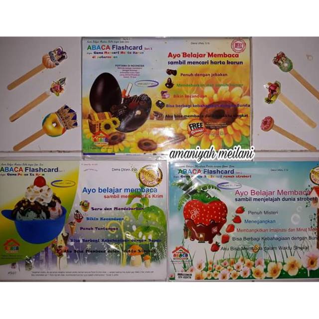 Pesanan khusus abaca flashcard magic straws