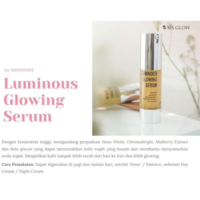 serum Luminous Ms glow