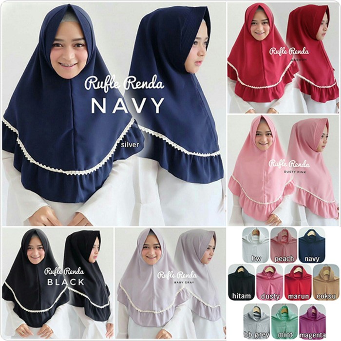 Khimar Ruffle Renda