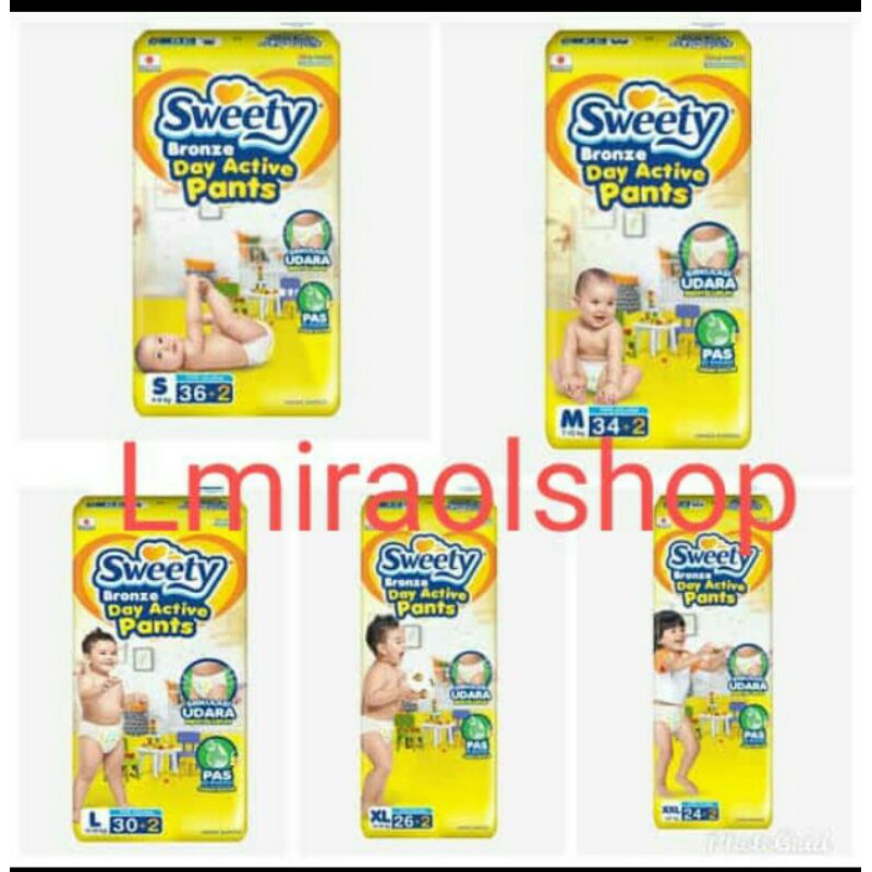 pempers diapers sweety bronze pants