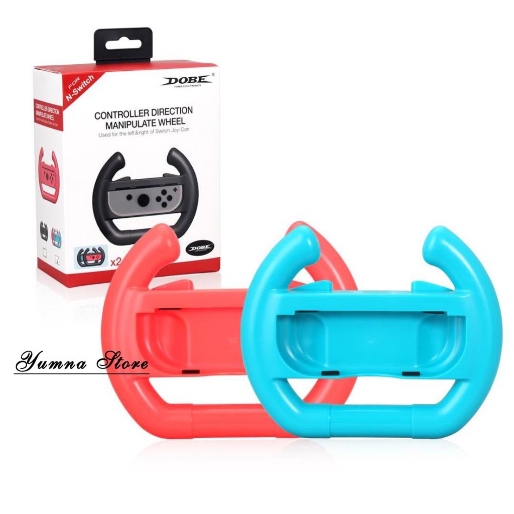DOBE Controller Steering Wheel for N-Switch Red Blue Joy-Con ( 2pcs )