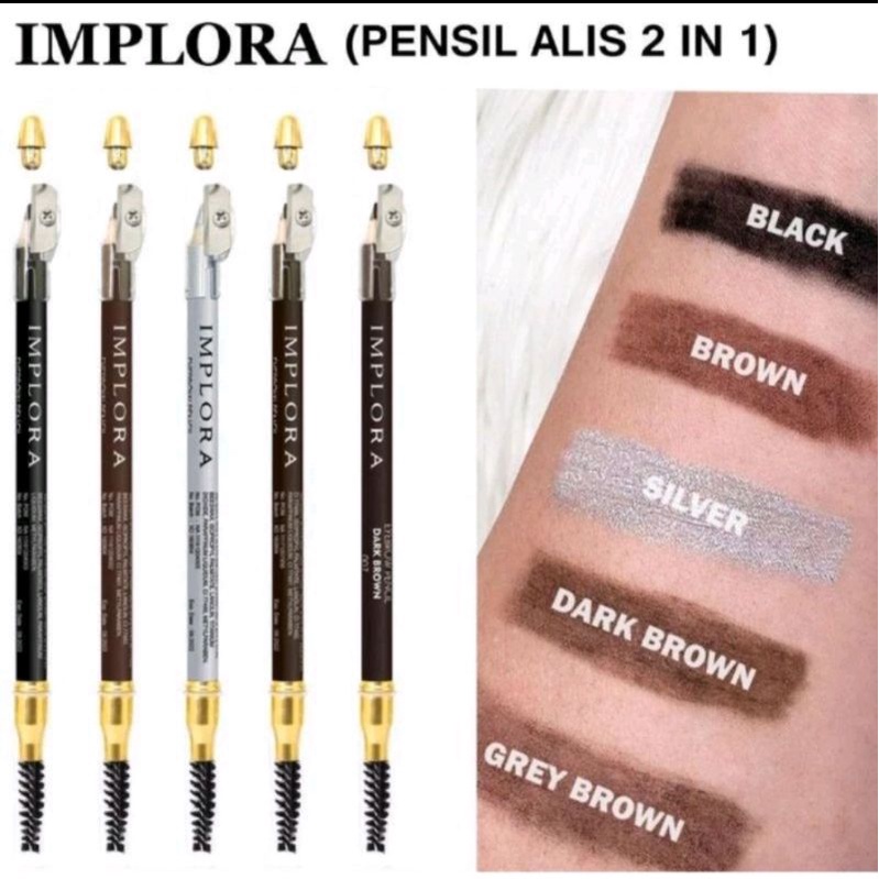 IMPLORA Eye Brow Pencil 2 in 1