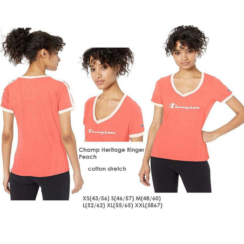 Champ Heritage Vneck Peach
