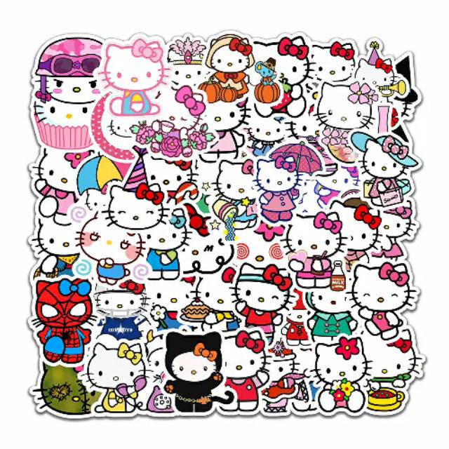 STIKER HELLO KITTY UKURAN KECIL