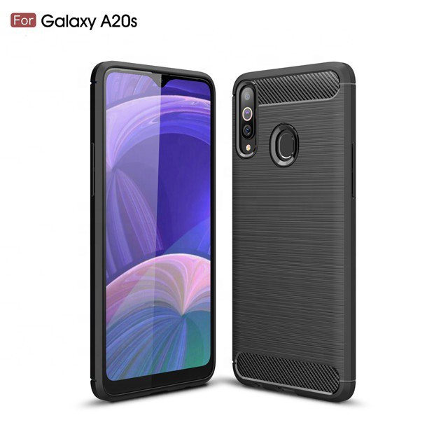 Case Samsung Galaxy A20s Softcase iPAKY Carbon