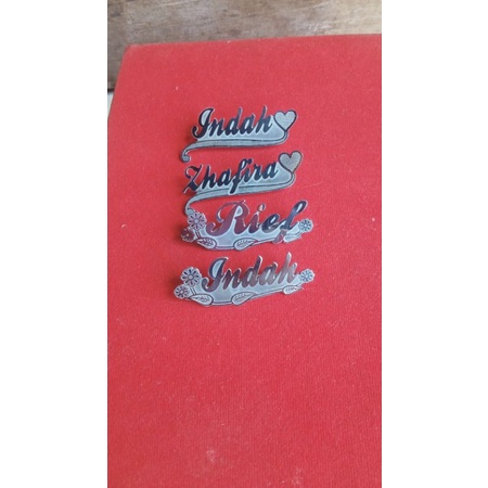 Bros name tag silver