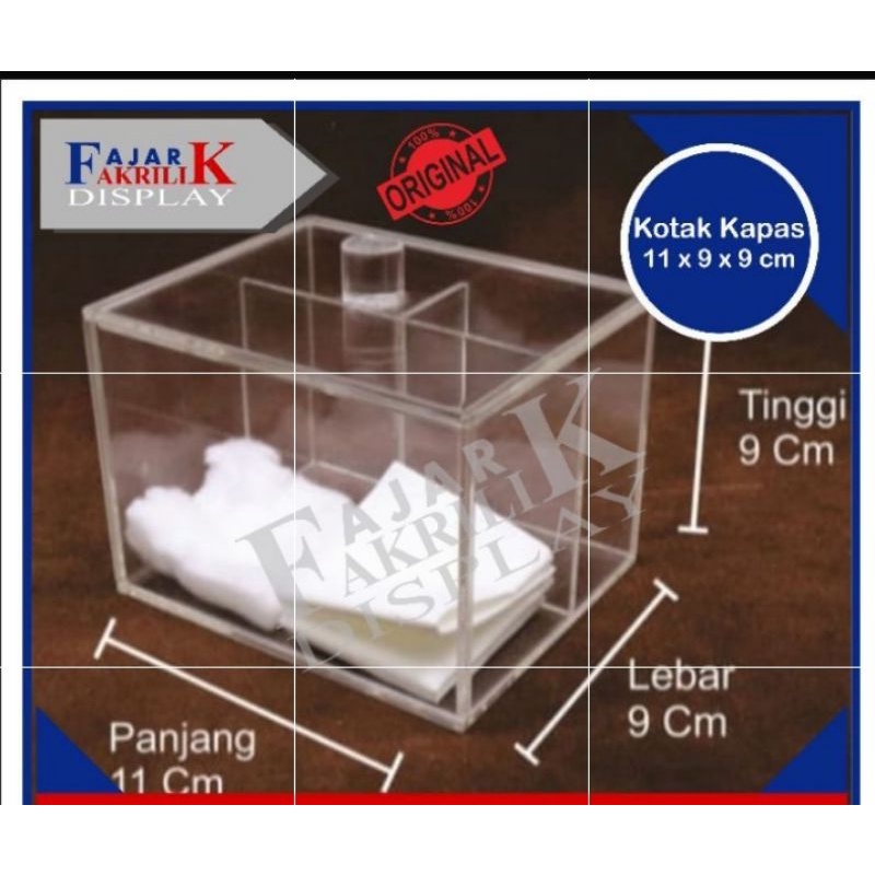 akrilik tempat kapas