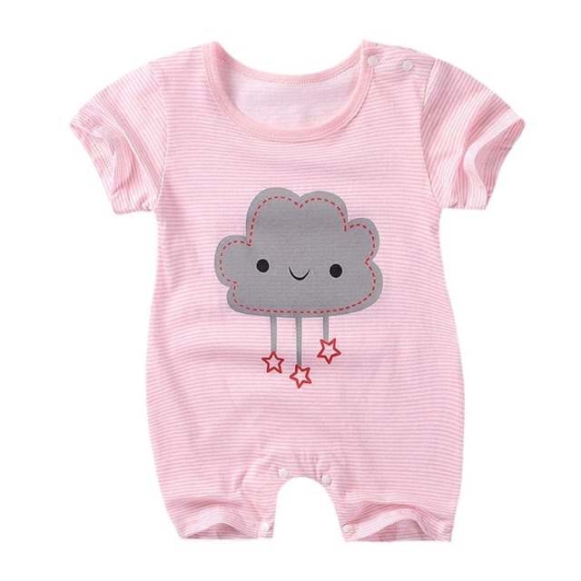 Jumper pendek strip cloud stars