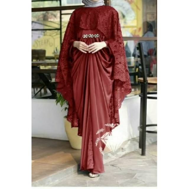 Kaftan Wulandari Maroon<br/>P